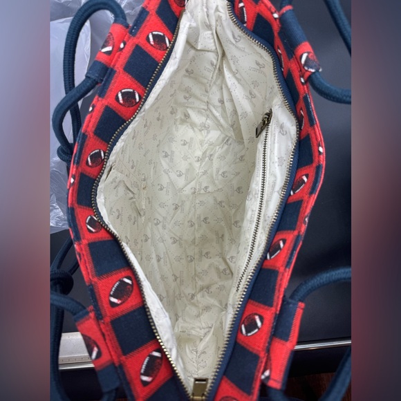 Classic Football Pattern Zippered Tote - Picture 8 of 8